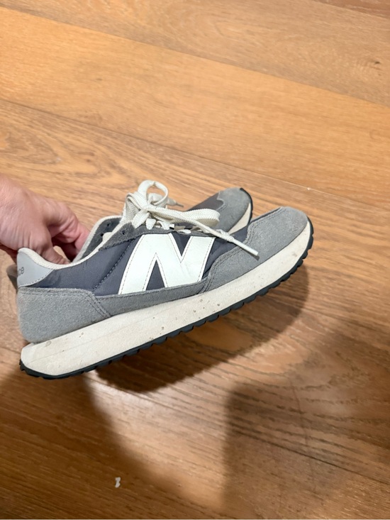 New Balance Shoes - New Balance Grey and White Retro Runner Sneakers